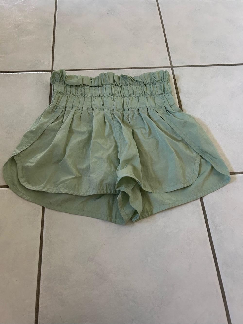 FP Movement by Free People Sage Green Elastic Waist Shorts